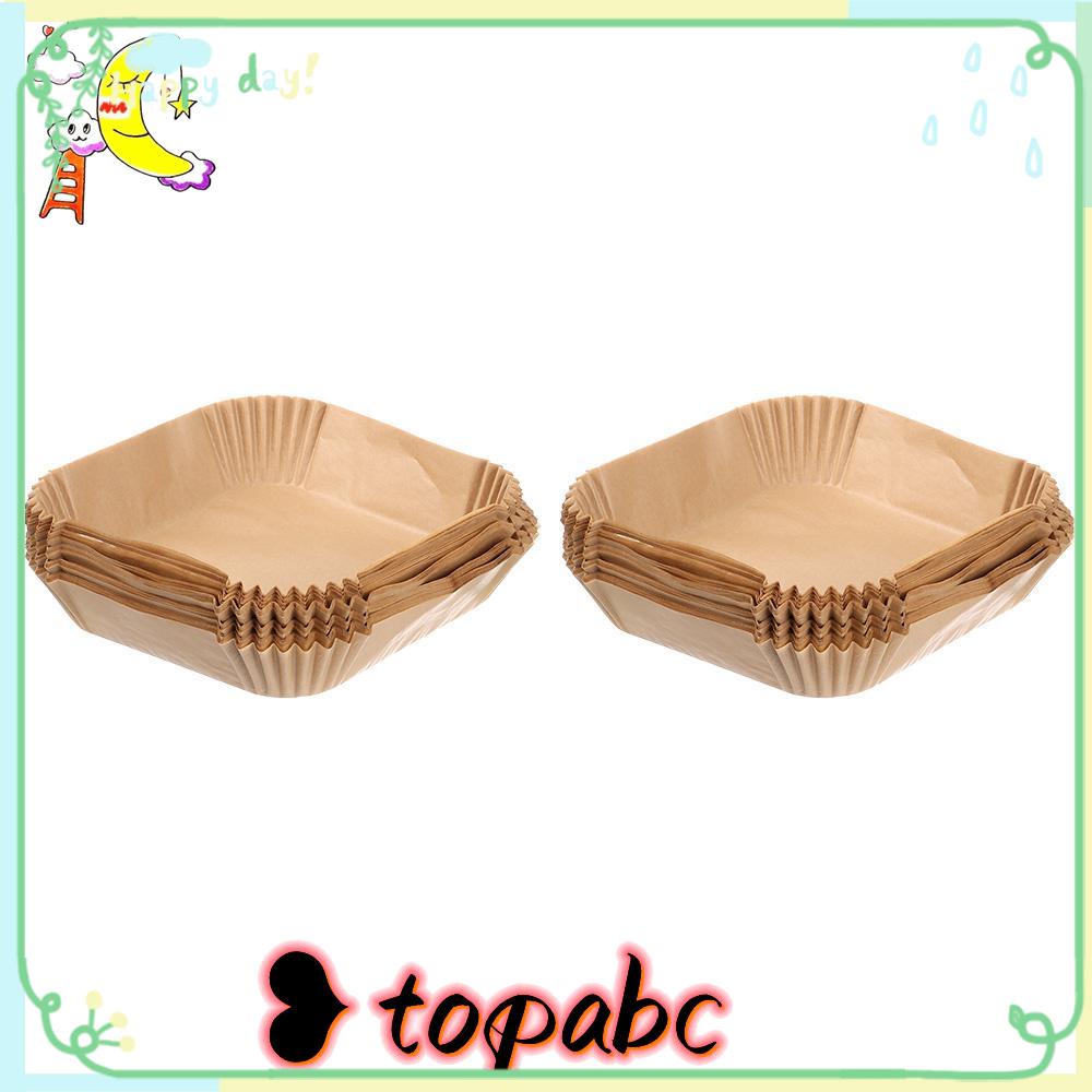 TOP 20pcs /50pcs /100pcs Air Fryer Liners Menebal Merata Pemanasan Silikon Minyak Panggang Microwave
