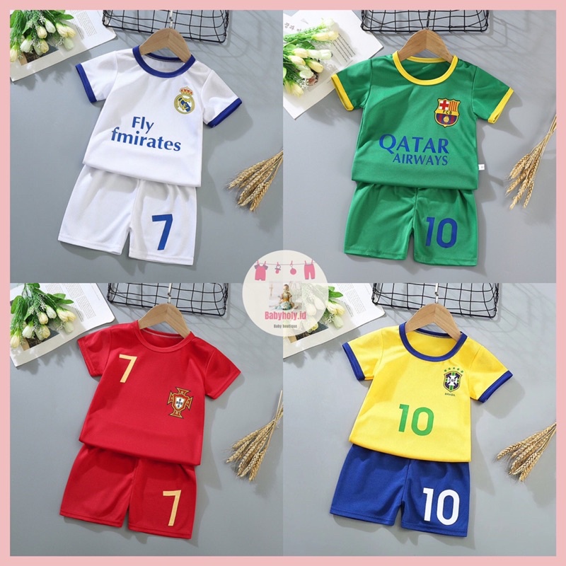 Setelan Baju Jersey Sepak Bola Anak / Jersey Anak / Setelan Jersey Club Bola / Setelan Jersey Soccer