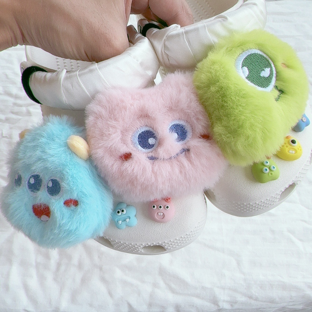 8pcs Kartun Lucu Mewah Monster Cros DIY Pesona Aksesoris Sepatu - Monsters University Series Jibitz