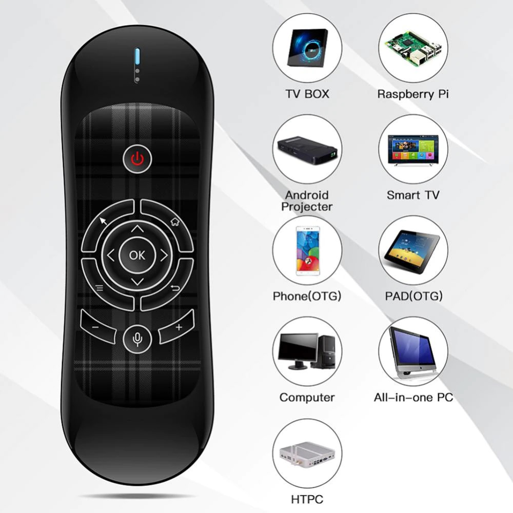 AKN88 - WECHIP R2 - 2.4G Wireless Mini Keyboard Air Mouse Remote Control Voice