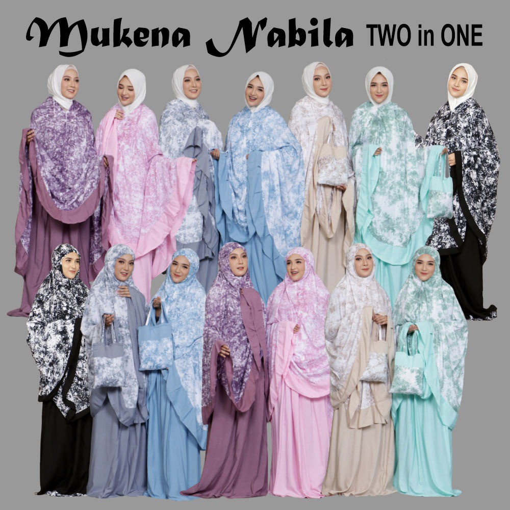 Mukena Bali Nabila 2 in 1 By Zahwa Untuk Dewasa Dan Remaja Bahan Rayon Janger Murah dan Terbaru