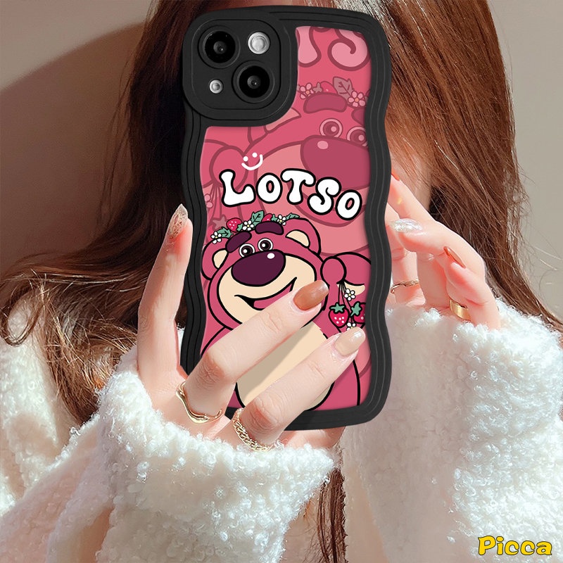 Casing Kartun Sesame Street Untuk Redmi 9T 9A 12C A1 10C 10A 9 10 9C NFC Redmi Note8 11 9 11s 10 10s 9s Pro Max POCO M3 Beruang Strawberry Lucu Manyo Wavy Edge Soft Case