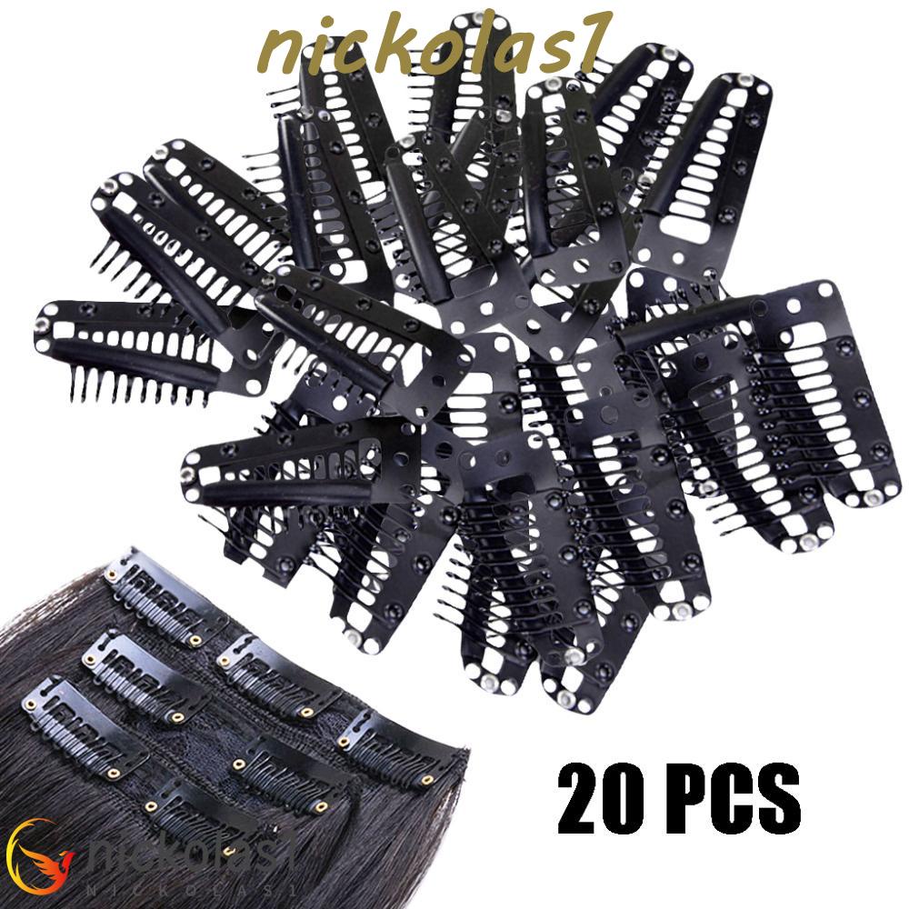 NICKOLAS1 Klip Ekstensi Rambut Bentuk Tetesan Air Kokoh 10-Teeth Untuk Hair Extension Hair Snap Clips