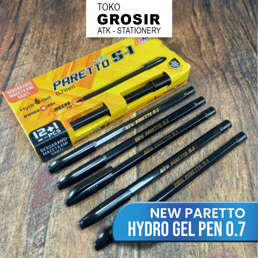 

Ballpoint / Pulpen GM PARETTO S-1 Hydro Gel Pen 0.7mm - Hitam 2