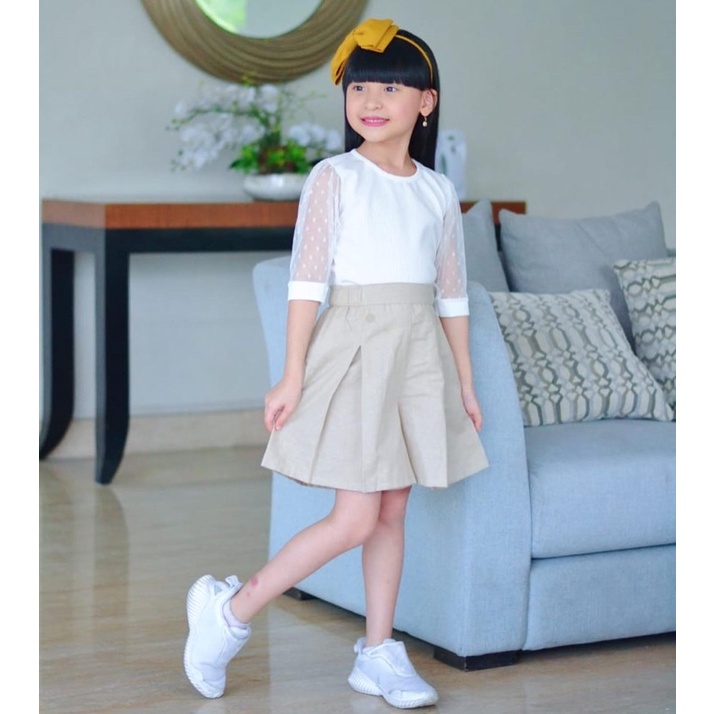 Lissa top kaos tile anak perempuan lucu murah bagus bahan knit