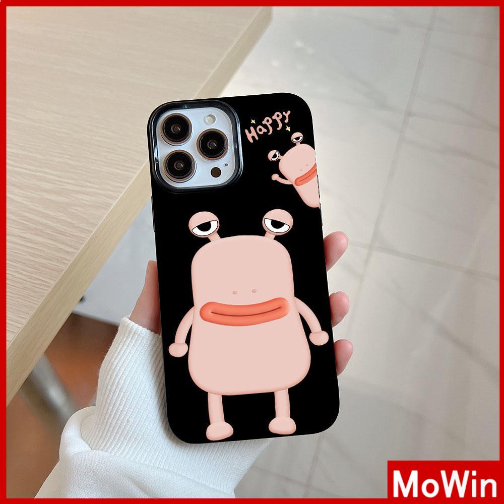 Case iPhone 14 Pro max iPhone Case Hitam Glossy TPU Lembut Tahan Guncangan Perlindungan Kamera Merah Muda Hitam Katak Lucu Kompatibel dengan iPhone 13 Pro max 12 Pro Max 11 xr xs max 7Plus 8Plus