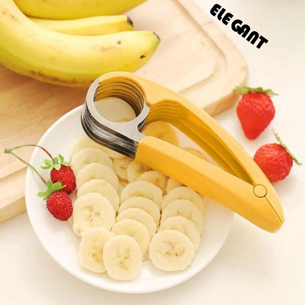 【 ELEGANT 】 Banana Slicer Ham Sayur Dapur Anggur Strawberry Pemotong Sosis Multifungsi