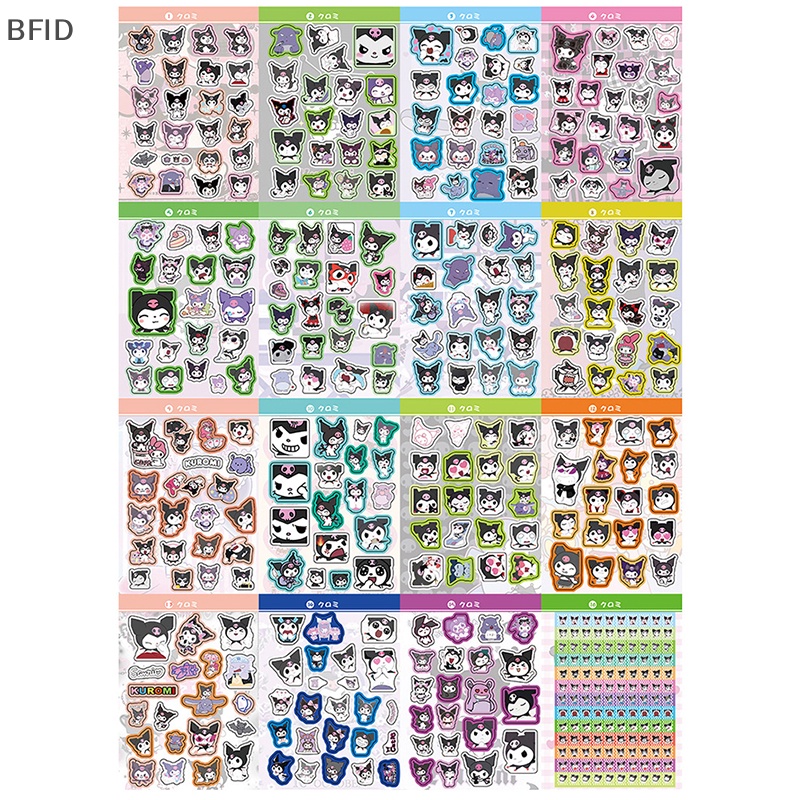 [BFID] 450pcs Kartun Lucu Stiker Kawaii Stationery Sanrio Stiker Kuromi Melody &amp; Coogo Diary Stiker Telepon Dekoratif Scrapbook DIY Stickers [ID]