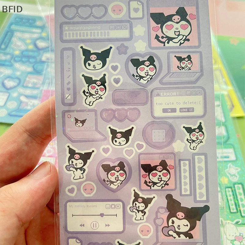 [BFID] 3pcs Stiker Anime Kawaii Sanrio Aesthetic Hello Kitty Kuromi My Melody Cinnamoroll Decals Stiker Hias Mainan Anak [ID]