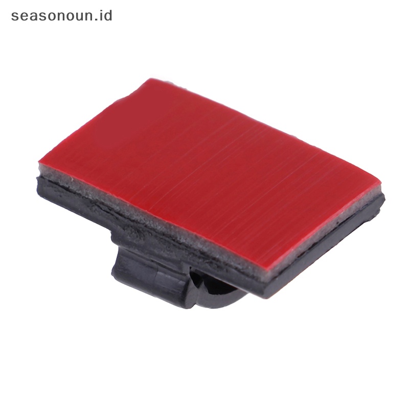 Alfineasonoun 20pcs klip penjepit kabel ikat kawat mandiri untuk kamera dash mobil .
