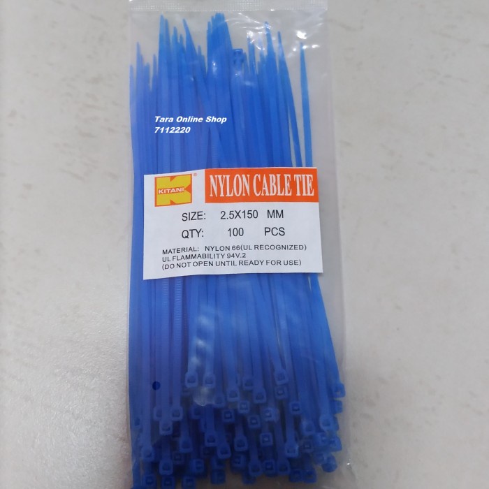 

Kabel Ties 15 Cm tebal 2.5 cm warna Biru merk Kitani - 7112220