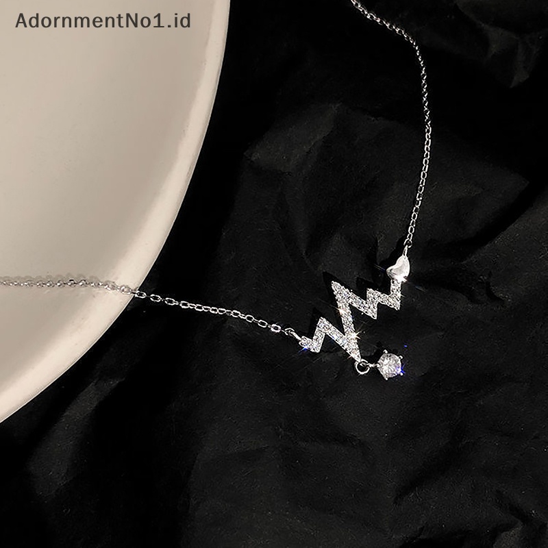 [AdornmentNo1] Warna perak mutiara zirkon lanjutan rasa kalung wanita rantai klavikula Exquisite perhiasan hadiah aksesoris