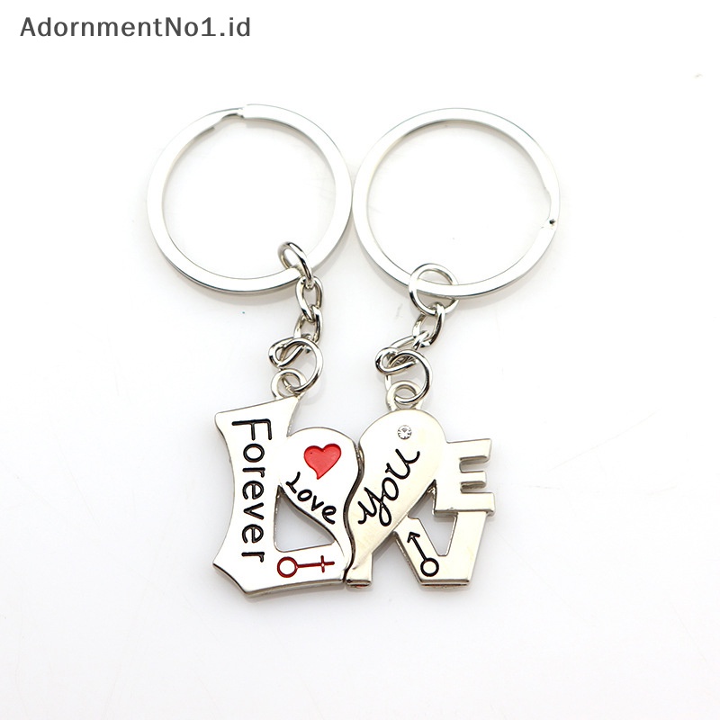 [AdornmentNo1] Gantungan kunci logam Charm Cupid I Love You Couple amplop Keychain tas gantungan kunci
