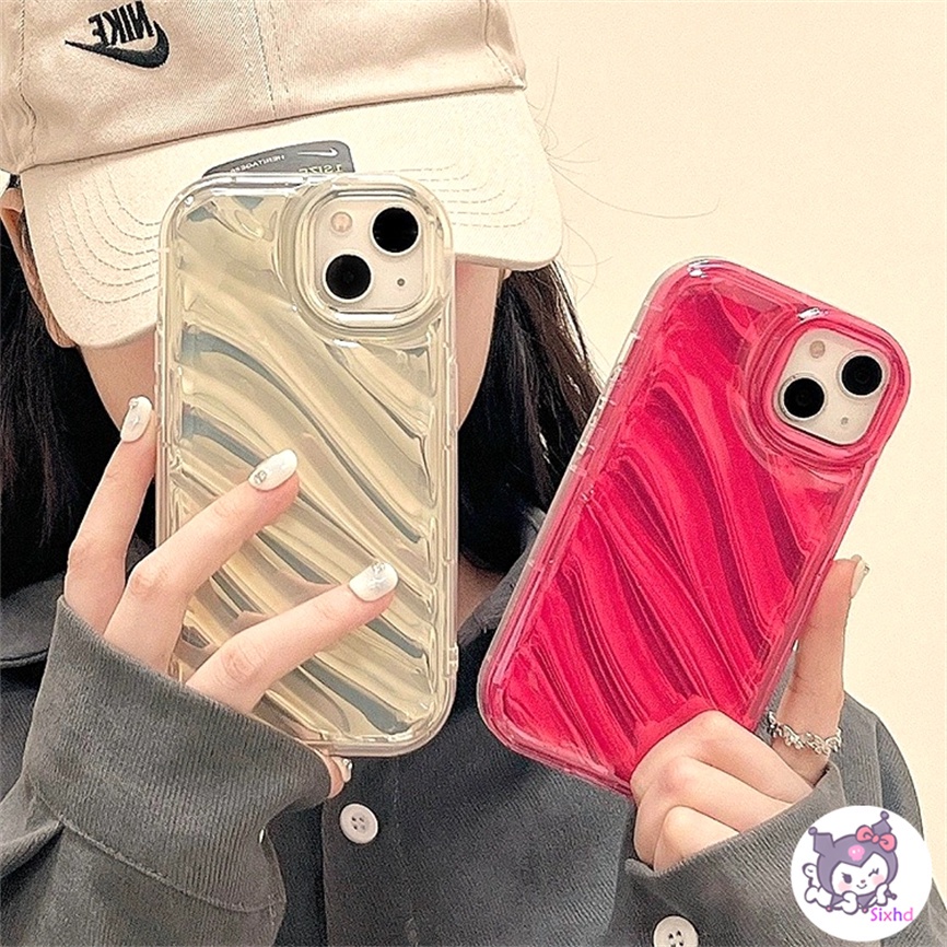 Compatible For iPhone 14 13 12 11 Pro Max X Xr Xs Max 8 7 Plus Luxury Simple Dazzling Creative Laser Card Phone Case 3D Stereo Corrugation Pattern Soft Shockproof Cover
