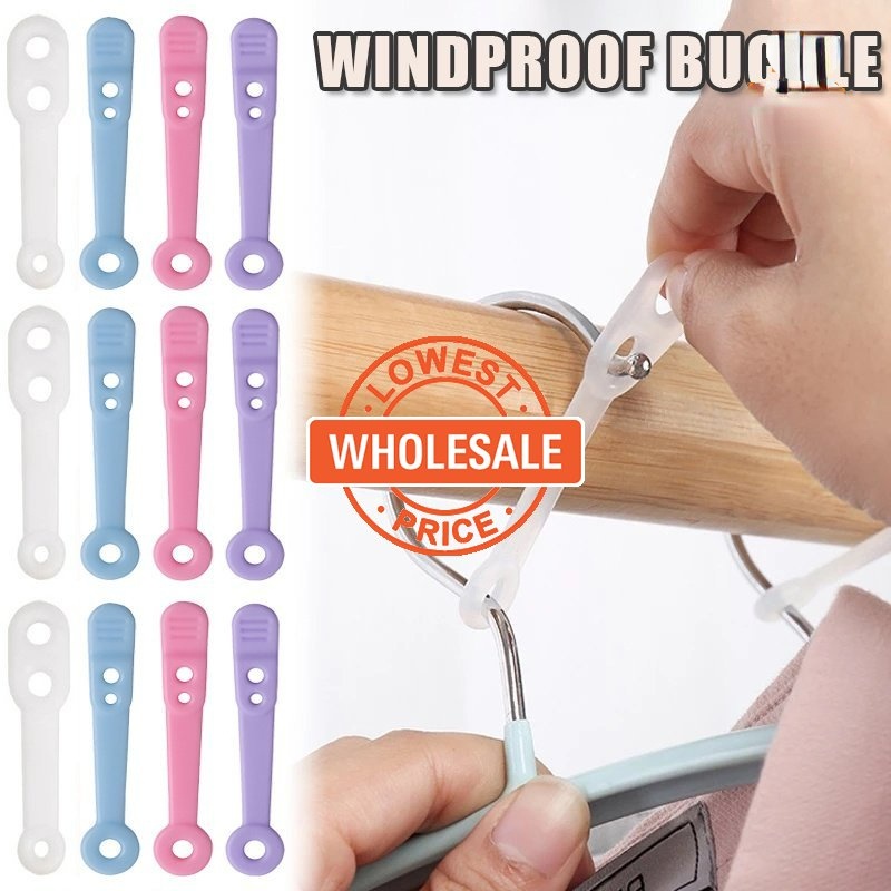 [Harga Grosir] Windproof Drying Shelves Hook/Gantungan Strip Silikon Anti Jatuh/Klip Gantungan Baju/Gantungan Baju Anti Jatuh Hanger Jatuh Silicone Strip Buckle/