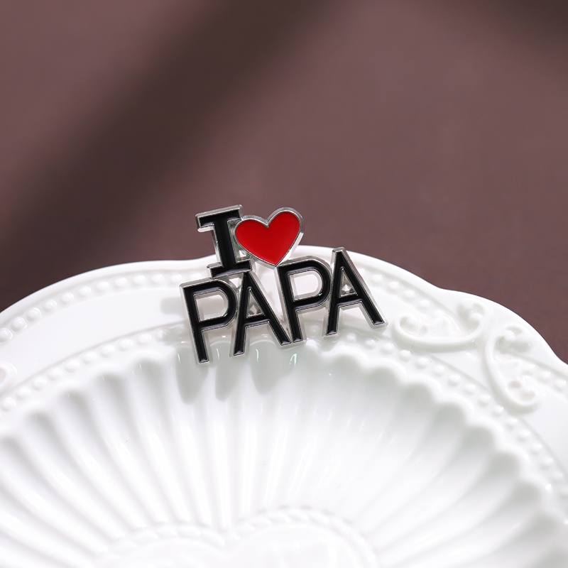 I Love Mom Dad Money Bros Enamel Pin Lencana Logam Keluarga Perhiasan Custom Kerah Ransel Topi Aksesoris Wanita Grosir