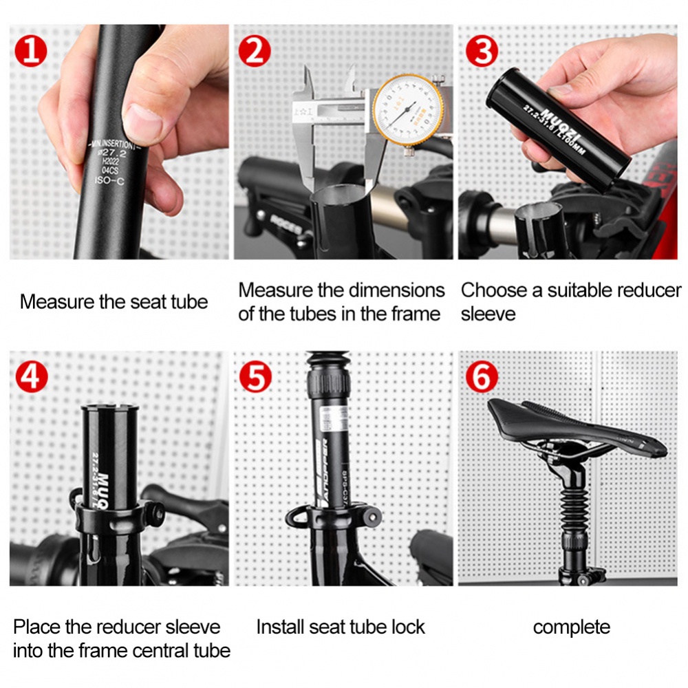 Seat Tube Reducer Cycle Cycling MTB Pengecil Pasca Pengecil Pengecil Duduk Shim Tube