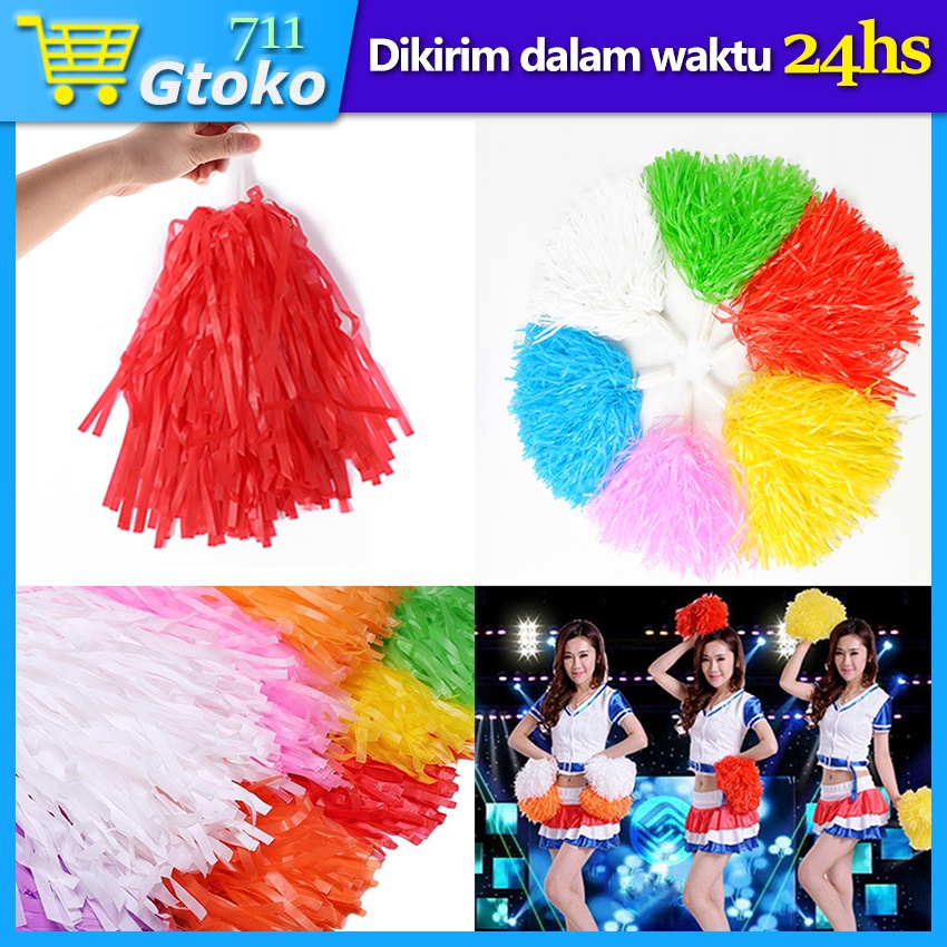 Pom Pom Cheerleader Pompom Kertas Cheerleader Menari