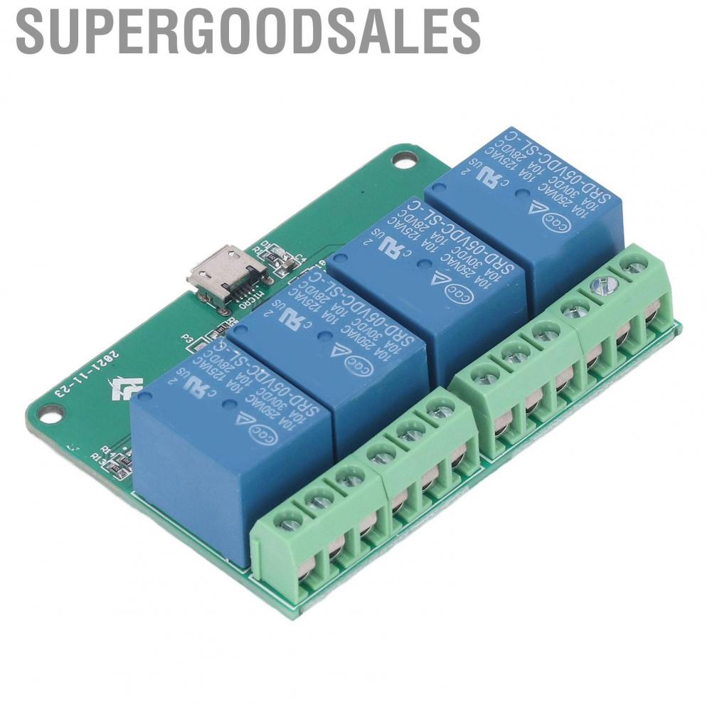 Supergoodsales 5V Relay Module  10A 30VDC Intelligent Control USB Expansion Board Plug and Play with  Microcontroller for