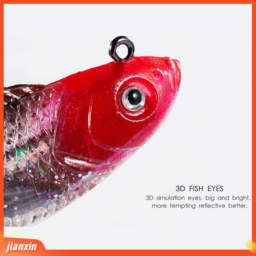 (In Stock) 7cm /14g Umpan Pancing Hidup Dengan Desain Payet Timbal Umpan Lembut Dengan Kait Treble Untuk Angling