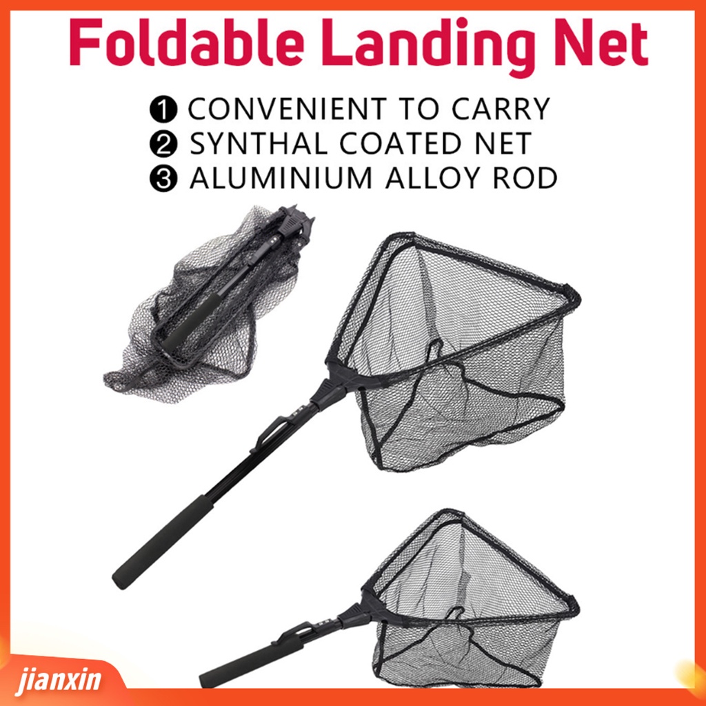 (In Stock) Jaring Ikan Teleskopik Bermanfaat Desain Ergonomis Nyaman Dibawa Ringan Tahan Lama Jaring Ikan Lipat Untuk Memancing