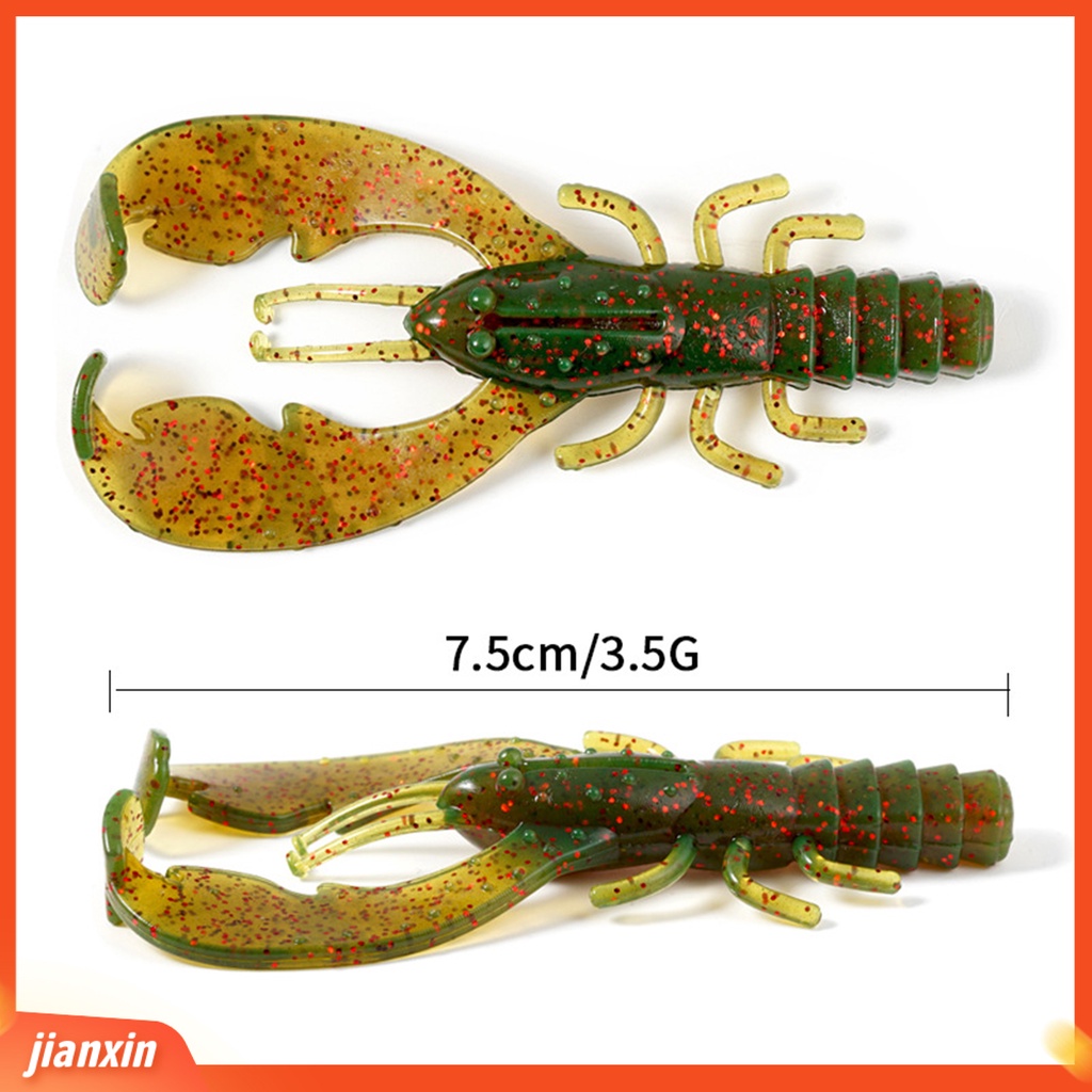 (In Stock) 6Pcs Lobster Umpan Dengan Aroma Menarik Lure 7.5cm/3.5g Mengambang Soft Lobster Fake Lure Bait Fishing Tackle