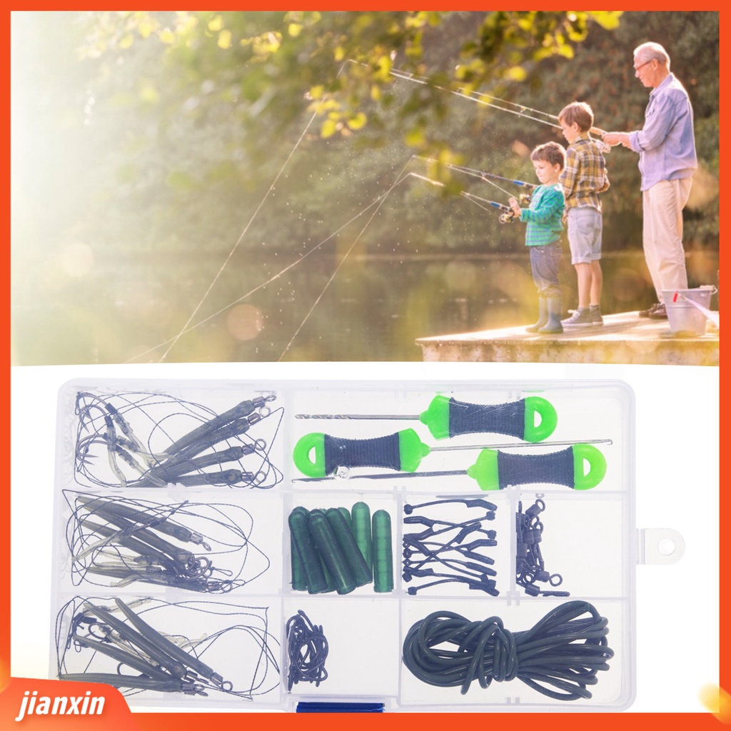 (In Stock) 1set Set Pengumpan Memancing Ukuran Kecil Unbreakable Angling PE Braided Line 62Pcs Eropa Memancing Umpan Cocok Untuk Memancing Di Luar Ruangan
