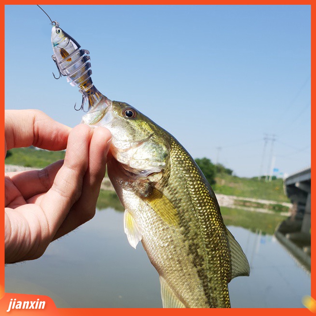(In Stock) Umpan Multi-Bagian 2kait Treble Tajam Duri 7bagian Tahan Karat Kekuatan Tinggi 3D Fisheyes Lure Bait Outdoor Tackle