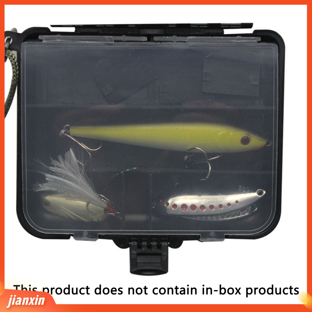 (In Stock) Kotak Umpan Pancing Dengan Lanyard Dapat Dilepas 11kompartemen Umpan Kait Aksesoris Organizer Case Perlengkapan Memancing