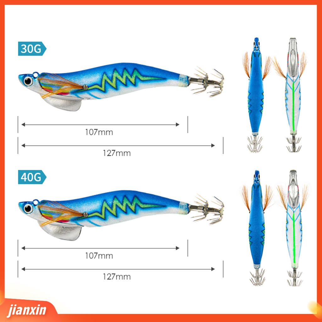 (In Stock) 30g /40g 107mm Umpan Buatan Tampak Nyata Warna Cerah Pantulan Sumur Kayu Bercahaya Udang Memancing Umpan Untuk Pantai