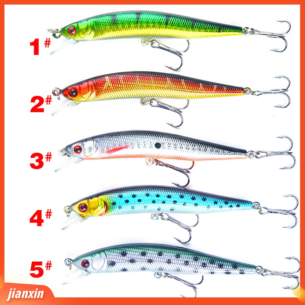 (In Stock) 10cm Ikan Kecil Buatan Lure Air Tawar Laut Memancing Umpan Tackle Dengan Pengait