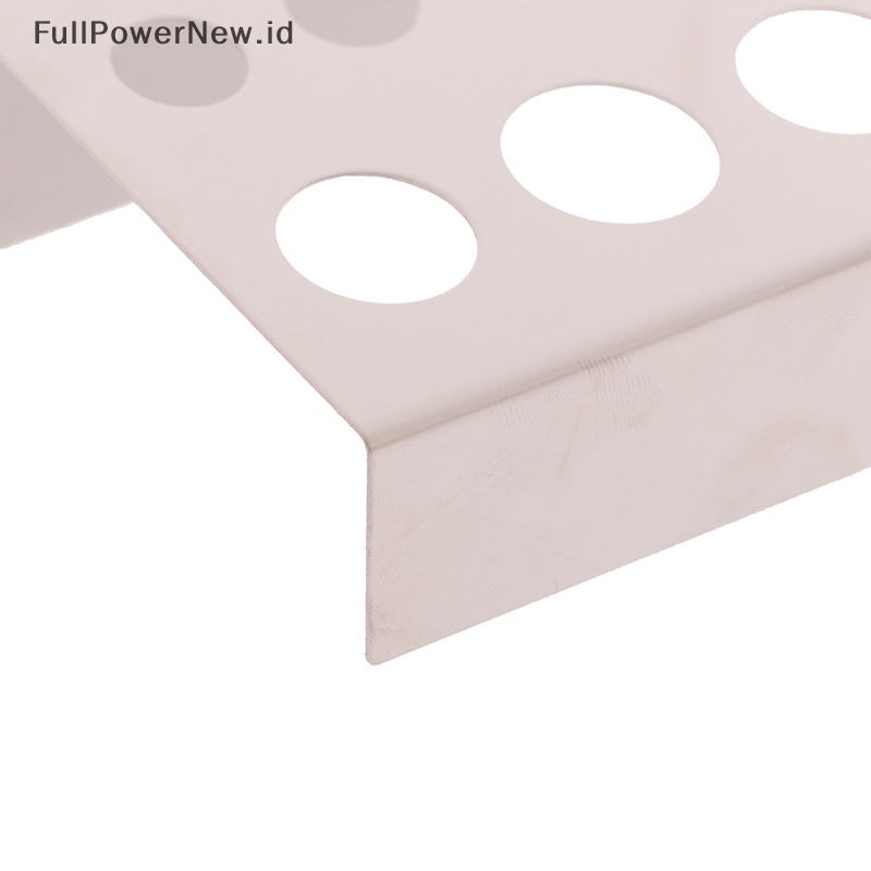 Power 7lubang Stainless Steel Rectangle Tattoo Ink Cup Holder Stand Pigmen Rak Cangkir ID