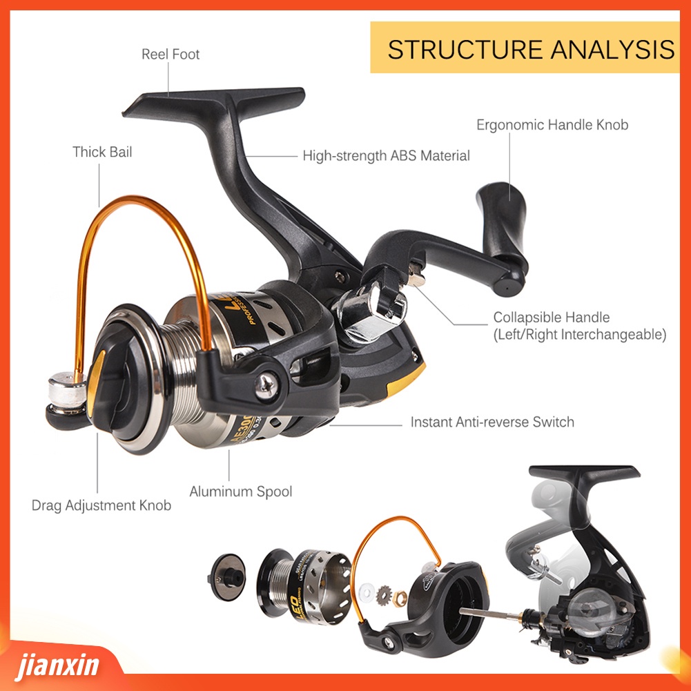 (In Stock) Telescopic Joran Pancing Spinning Reel +Line+Lures Hooks Combo Full Kit Dengan Tas