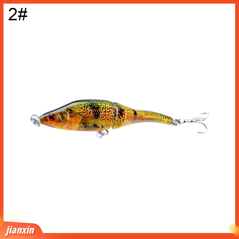 (In Stock) 9.5cm Dicat 3bagian VIB 3D Mata Bionic Memancing Umpan Umpan Keras Dengan Kait