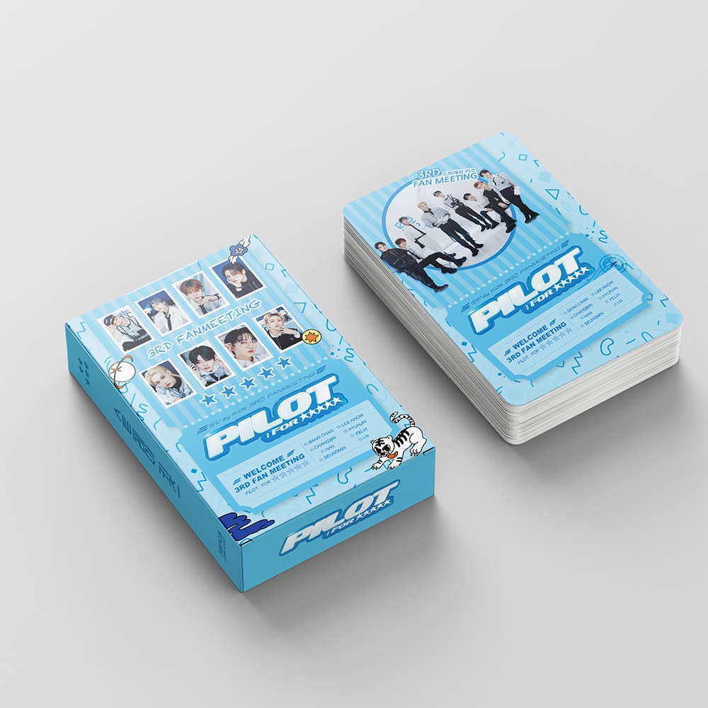 55pcs /box STRAY KIDS PILOT Photocards Fanmeeting Kartu Lomo Straykids Album 5-STAR Kpop Postcards