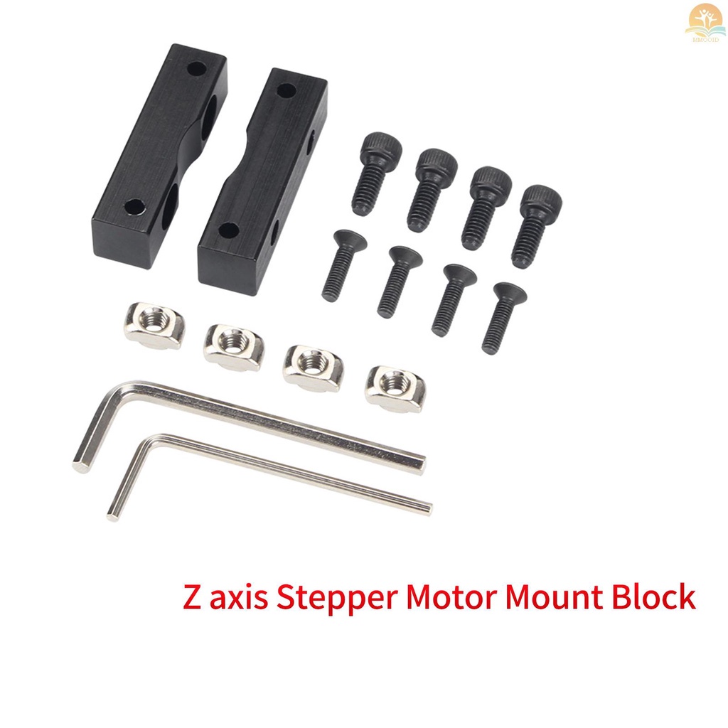 In Stock Aluminium Alloy Z Axis Stepper Motor Mount Block 3D Printer Upgrade Kit 3D Printer Z Axis Stepper Rak Tetap Dengan Sekrup Mur Kompatibel Dengan CR-10 /CR10S /ENDER-3/ENDER-3 PR