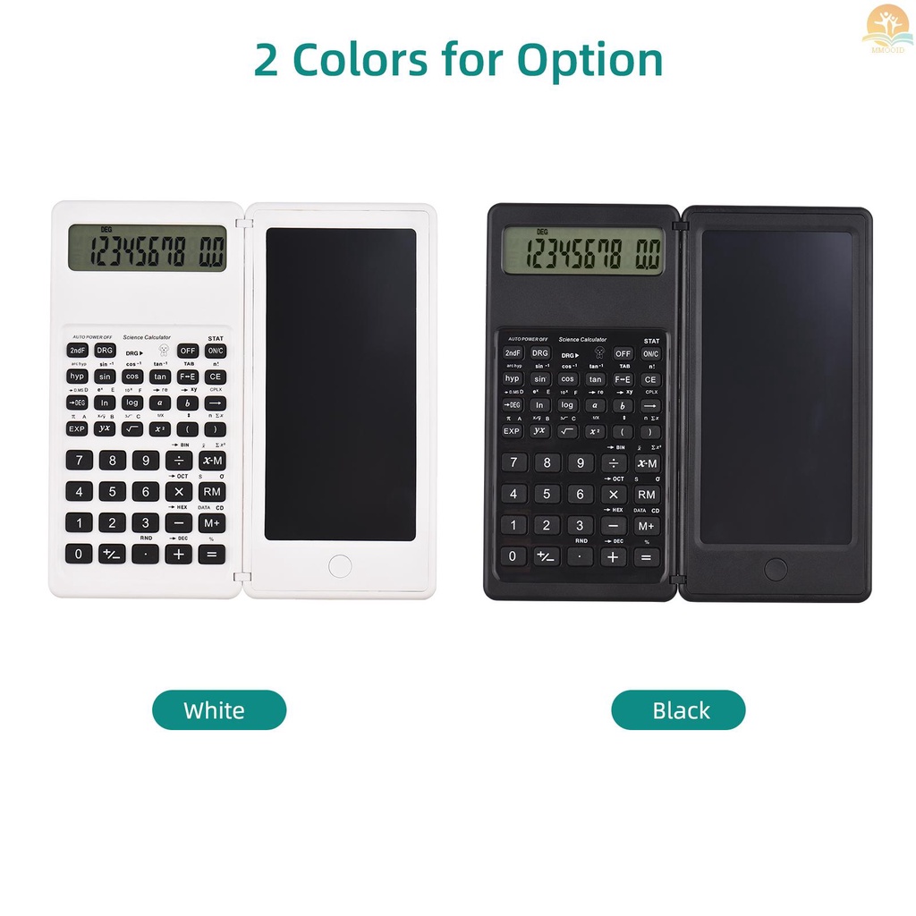 In Stock Calculator with LCD Writing  Desktop Calculators 10 Digits Display with Stylus Erase Button Thin and Foldable Design for Daily and Basic Office