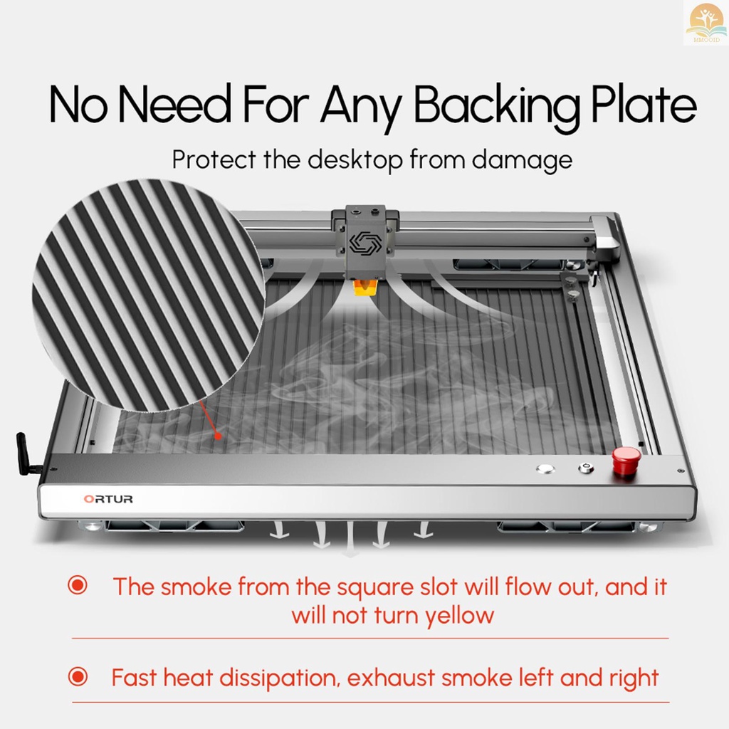 In Stock ORTUR Meja Pengerjaan Aluminium Laser Cutting Portabel All-metal Board Platform 448x400mm Meja Disipasi Panas Cepat-Pelindung Untuk Dioda CO2 Laser Ukiran Kayu Akrilik
