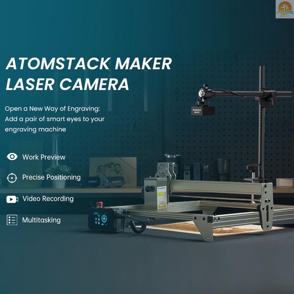 In Stock Atomstack Maker AC1 Camera 400*400mm Area Fotografi Posisi Yang Tepat Mendukung Operasi Multitask Rekam Video Untuk Mesin Grafir Laser Atomstack Kompatibel Dengan Or