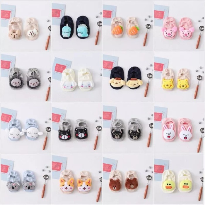 Kaos Kaus Kaki Newborn Halus Model Boneka 3D Lucu Import Karakter