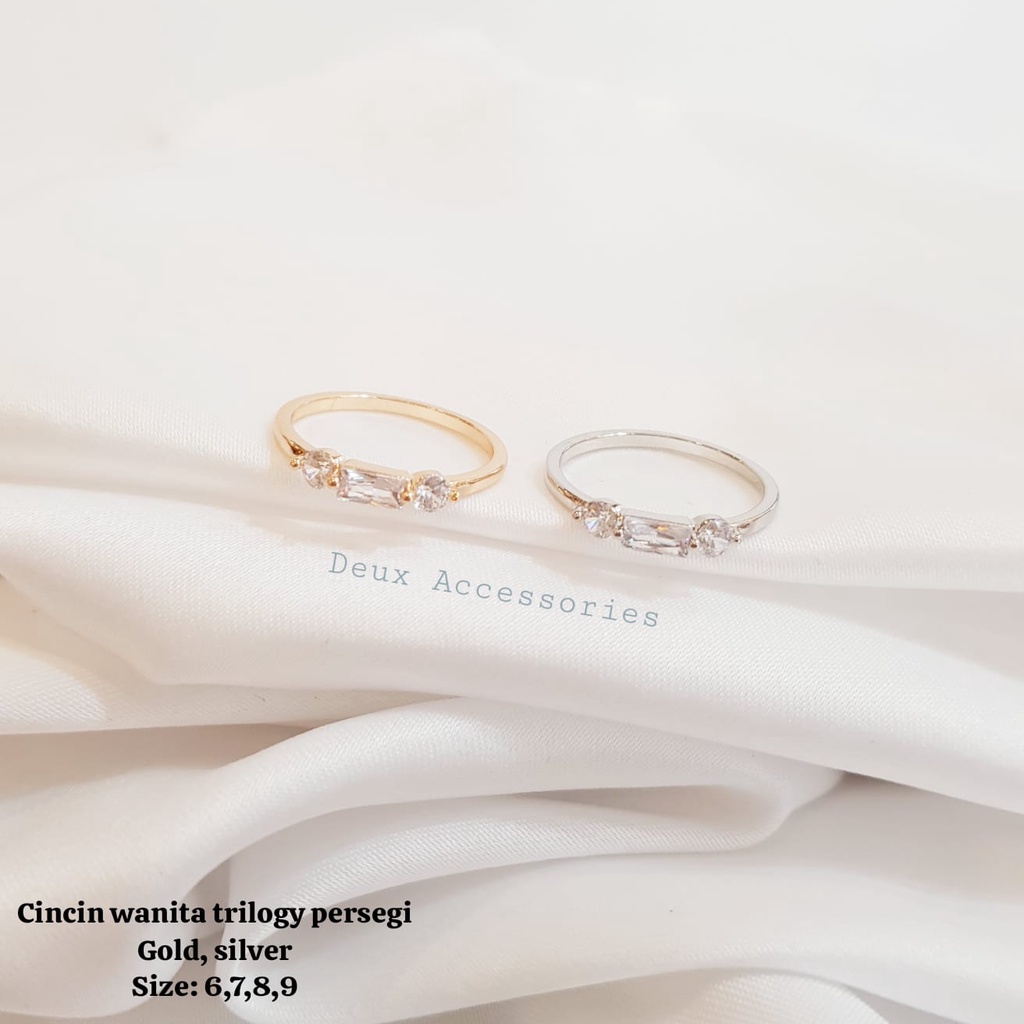 Deux - Cincin Wanita Trilogy Persegi