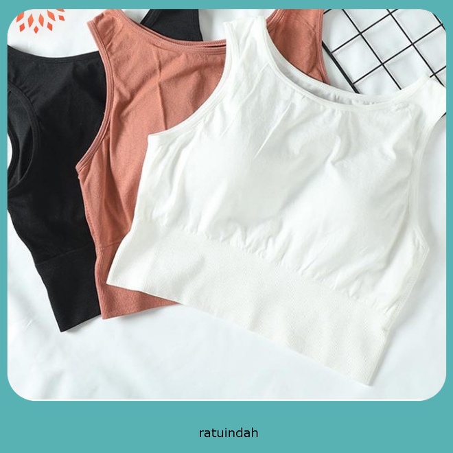 TANKTOP SIMPLE  BRA RIK180 FASHION POLOS HALUS TANKTOP WANITA