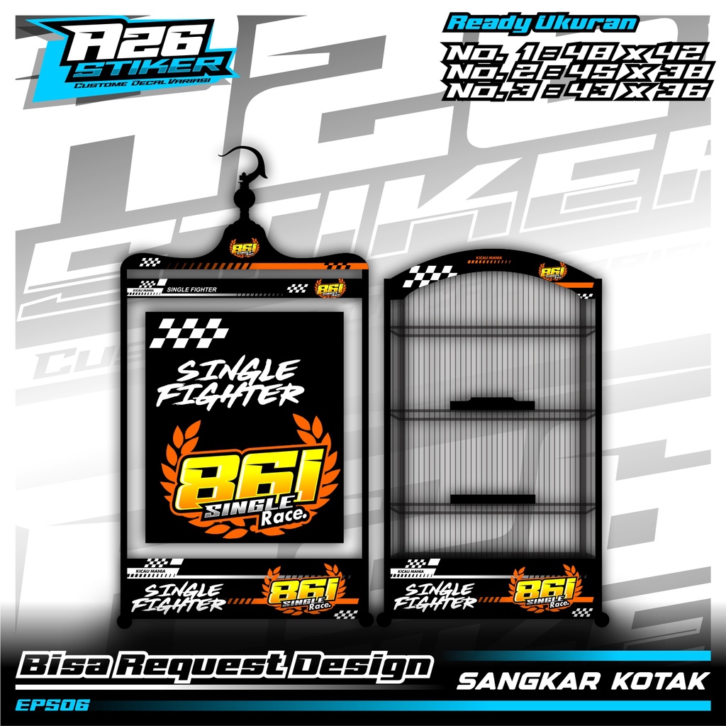 

Stiker Decal Sangkar Burung kotak, kosan,koper,Kacer, Pleci,Cucak Ijo,Dll Full Laminasi Anti Air.