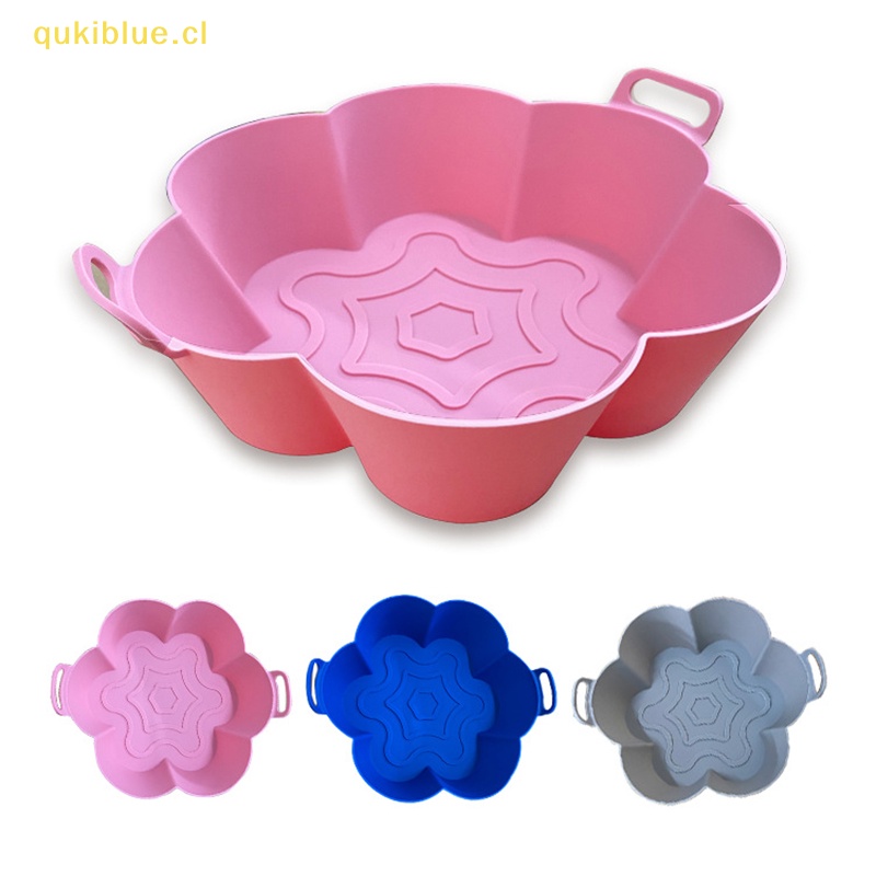 Qukiblue Air Fryer Silicone Pot Air Fryer Basket Liner Non-Stick Reusable Baking Tray cl