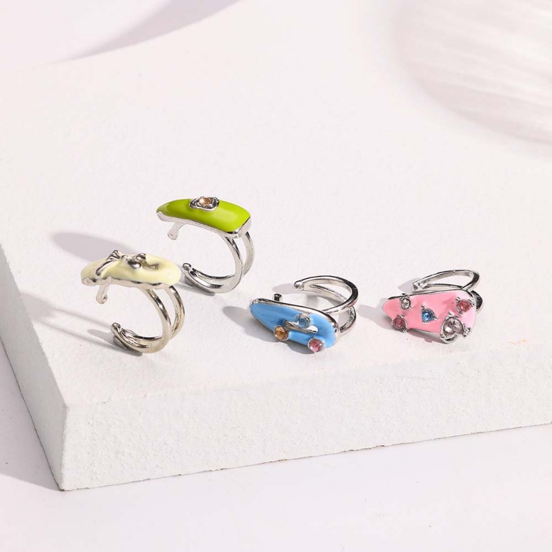 [Fitur] Gadis Lucu Ringan Mewah Ada Lubang Telinga Klip Telinga/Fashion Manis Keren Busur Aksesoris Telinga Manset Telinga Cincin Telinga/Y2K Warna-Warni Menjatuhkan Glasir Telinga Klip Anting-Anting/