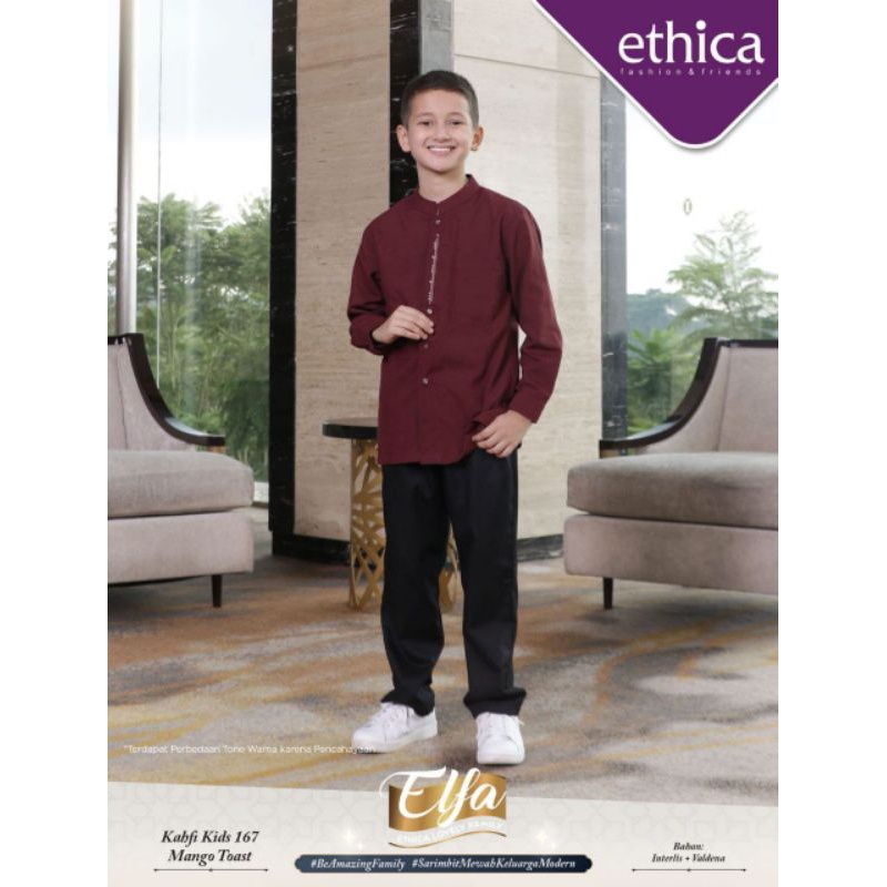 [PROMO] Ethica Baju Koko Anak Lengan Panjang Setelan Celana Usia 1-5 Tahun
