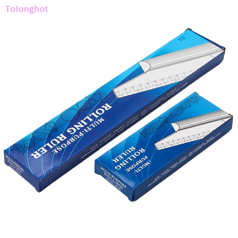 Tolonghot&gt; Multi Fungsi Alat Gambar Roll Draw Ruler Metric Rolling Ruler Clear Paralel Rolling Ruler Angles Line Ruler Untuk Anak Sumur