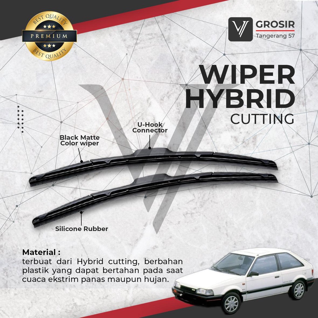 WIPER MAZDA 323 HATCHBACK HYBRID 2 PCS