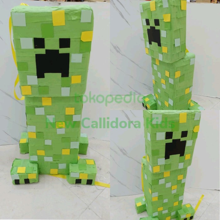 

pinata minecraft creeper custom/pinata ulang tahun/pinata custom 3D/