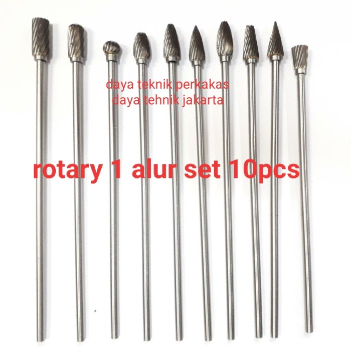 tuner long 1 alur set 10pcs - rotary file long 10pcs - mata porting tuner porting dtp